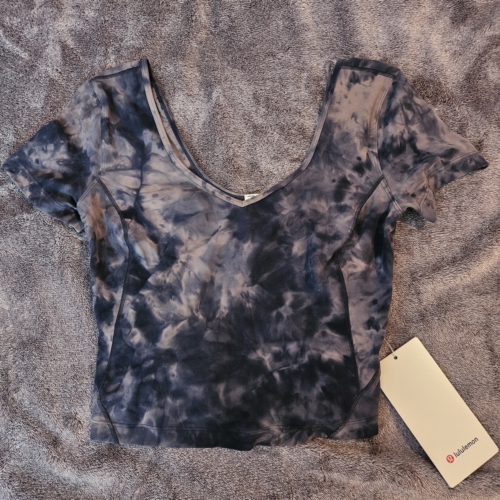 lululemon athletica Womens Align Tee Blue Tie-Dye